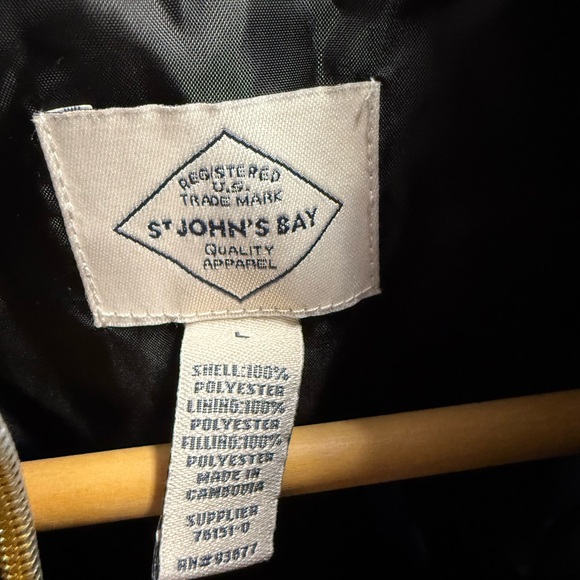 St. John's Bay Black and Cream Jacket - Picture 4 of 8